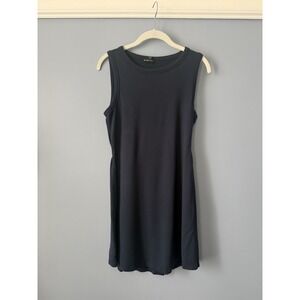 Beyond Yoga Navy Blue Tank Dress Knee length Elastic Back Size XS Modal Blend